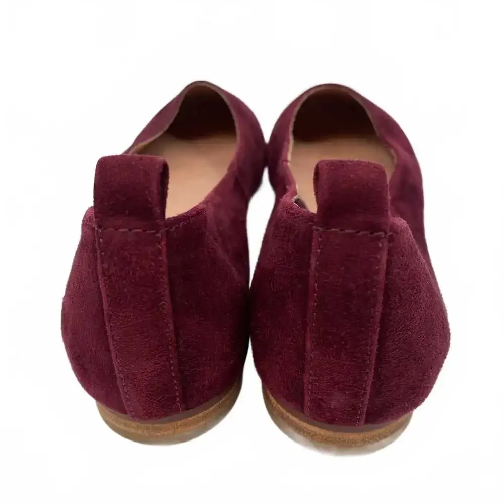 Caslon Dark Red Suede Flats | Women’s Size 7